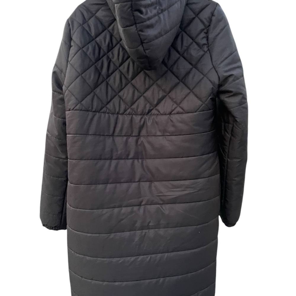 Fabletics Essential Long Black Quilted Puffer Siz… - image 3
